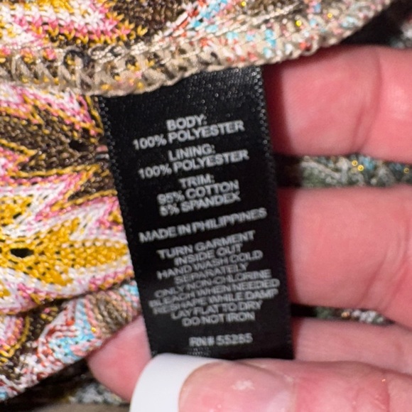 Express Womens Strapless Fitted Sparkly Multicolor Top~Side Zipper~Lined~small - Picture 2 of 16